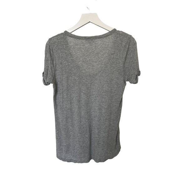 Splendid Heather Grey V-Neck Basic Tee Lightweight Soft - Picture 3 of 3
